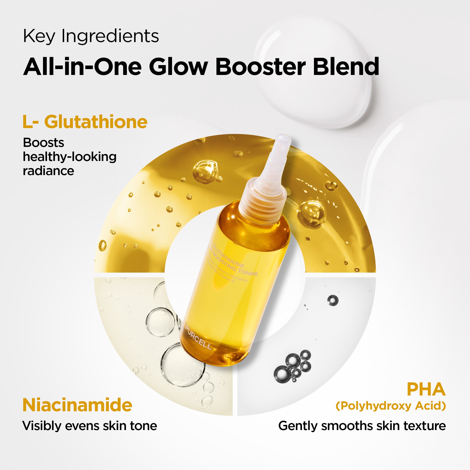 Key ingredients: L-Glutathione, Niacinamide, PHA