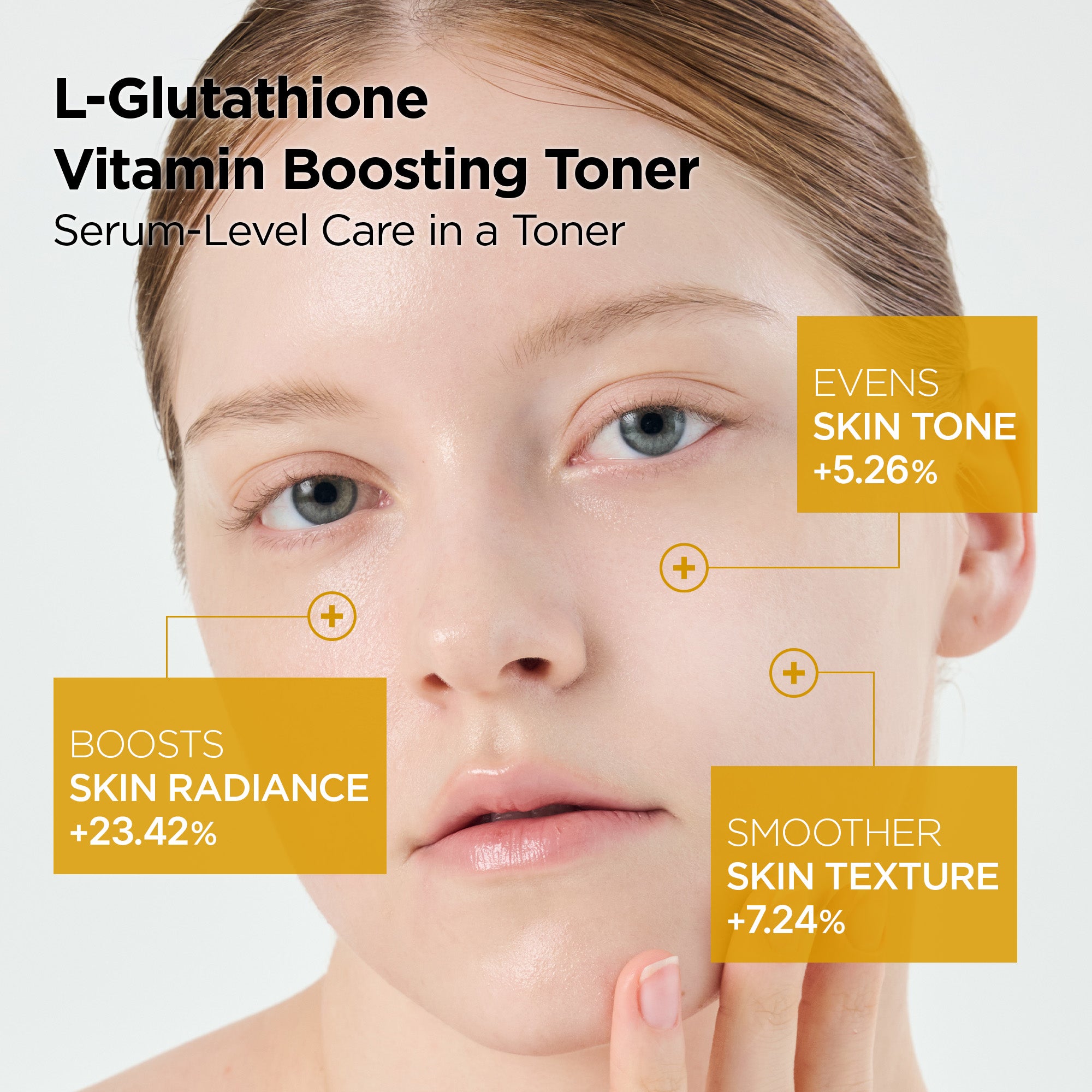 Evens skin tone, boosts radiance, smoother texture